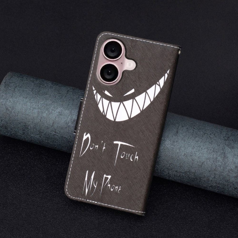 Kožený Kryt Na iPhone 16 Zlý Telefon