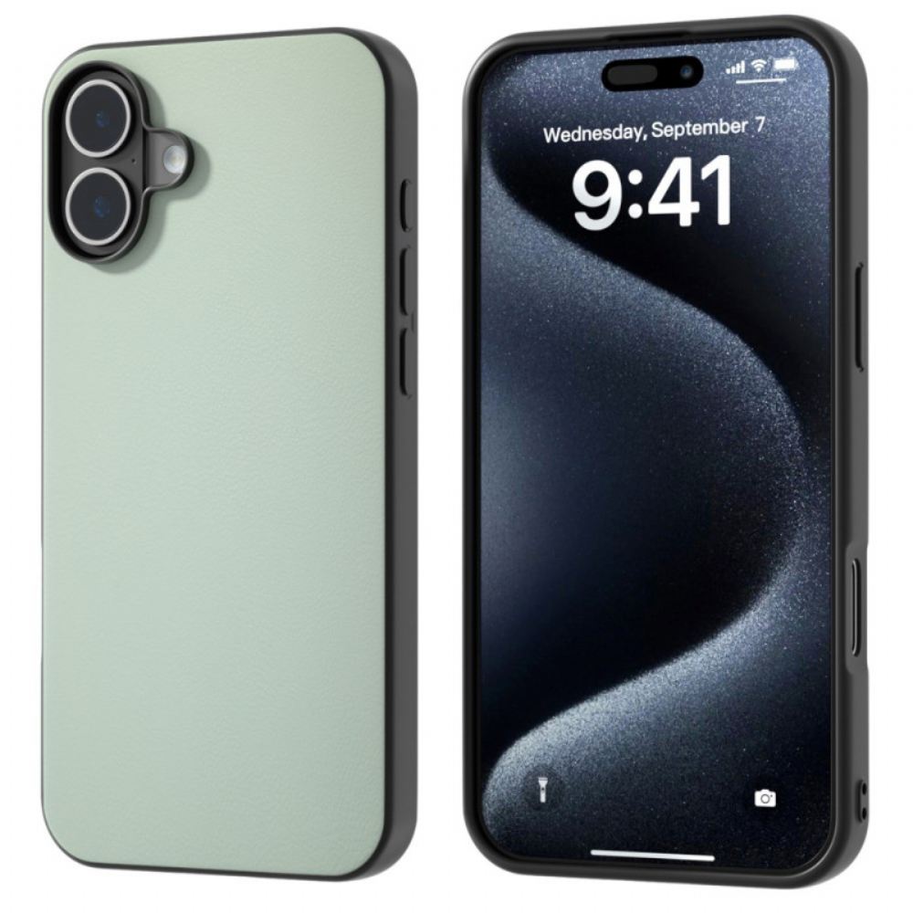 Kryt iPhone 16 Kožený Efekt