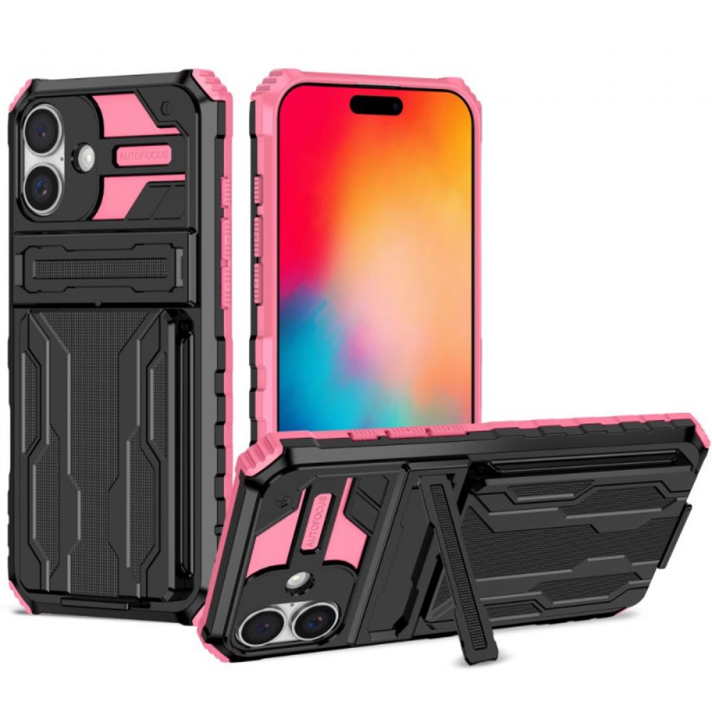 Kryt iPhone 16 Kryty Na Mobil Integrovaný Držák Karty