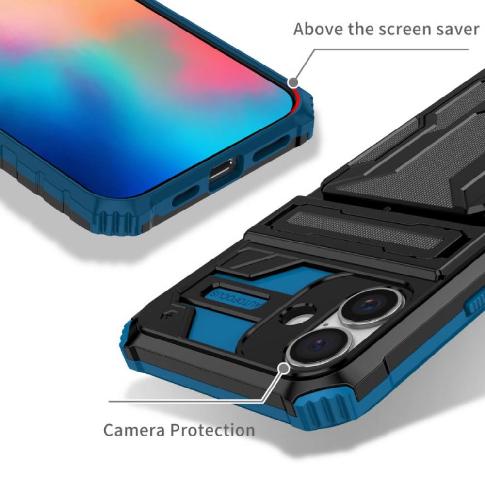 Kryt iPhone 16 Kryty Na Mobil Integrovaný Držák Karty