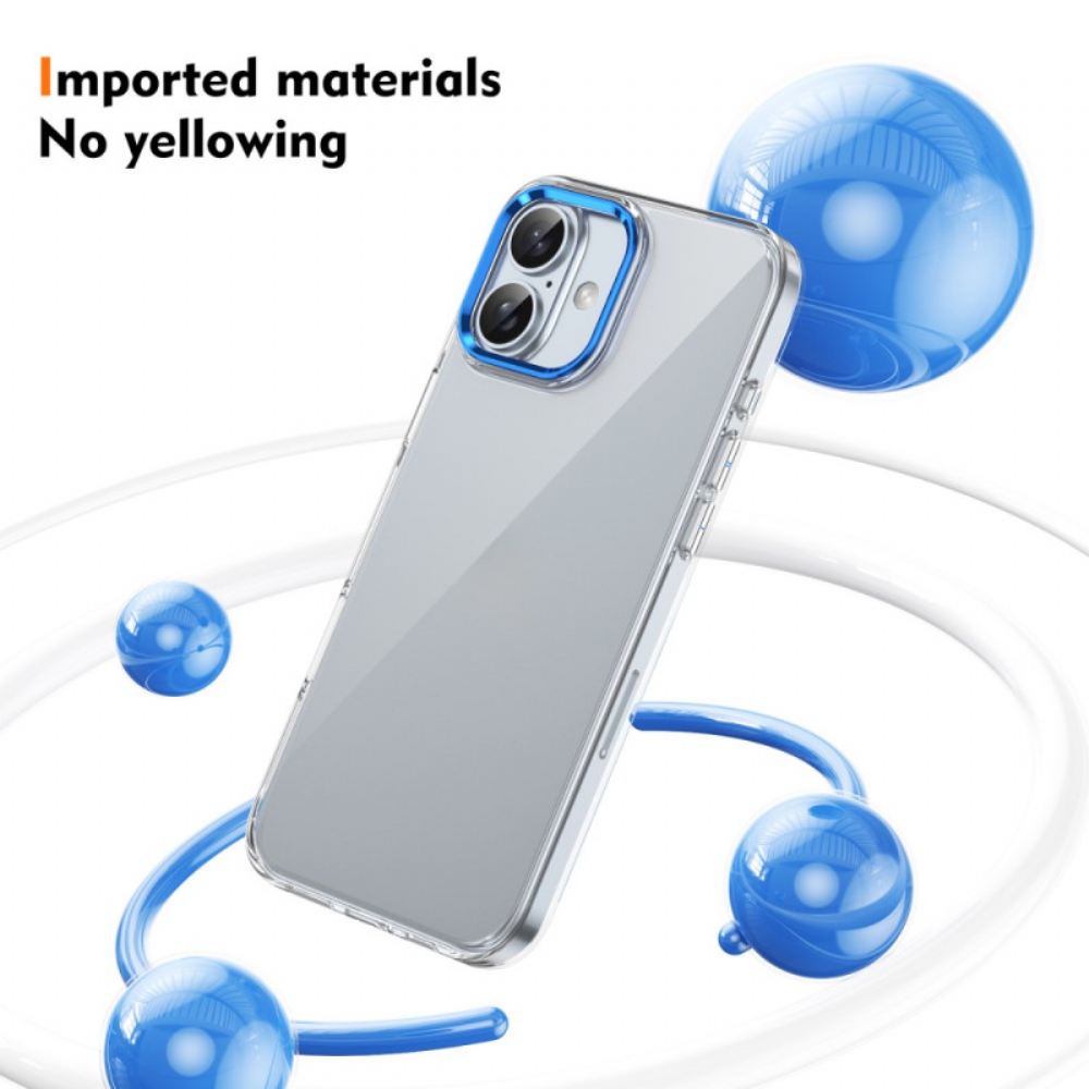 Kryt iPhone 16 Kryty Na Mobil Rám Fotoaparátu S Kovovým Efektem