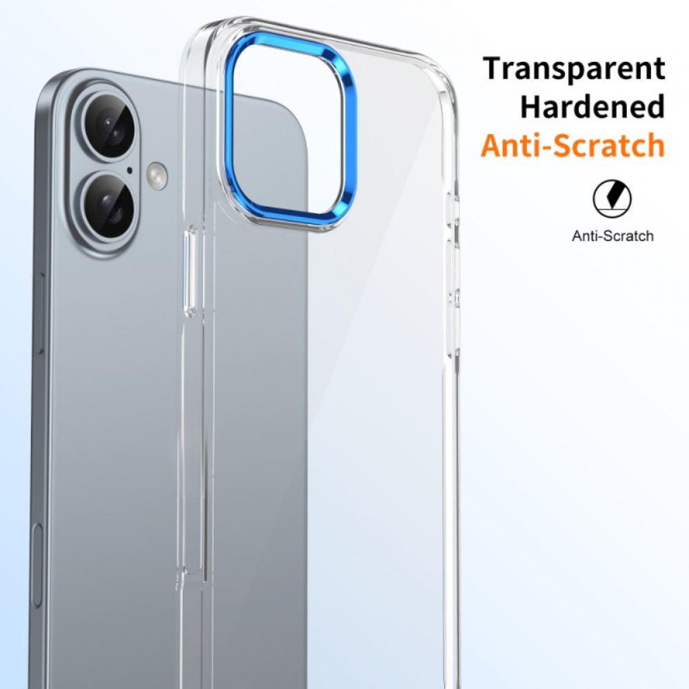 Kryt iPhone 16 Kryty Na Mobil Rám Fotoaparátu S Kovovým Efektem