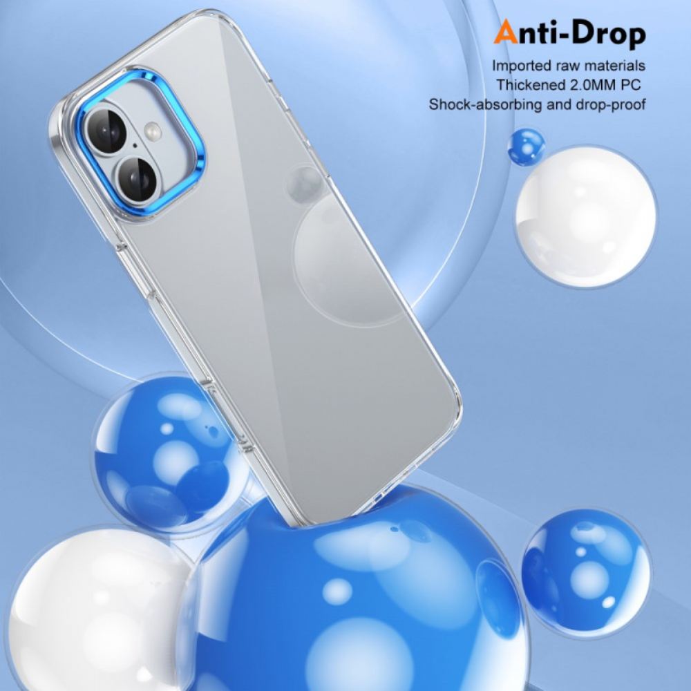 Kryt iPhone 16 Kryty Na Mobil Rám Fotoaparátu S Kovovým Efektem
