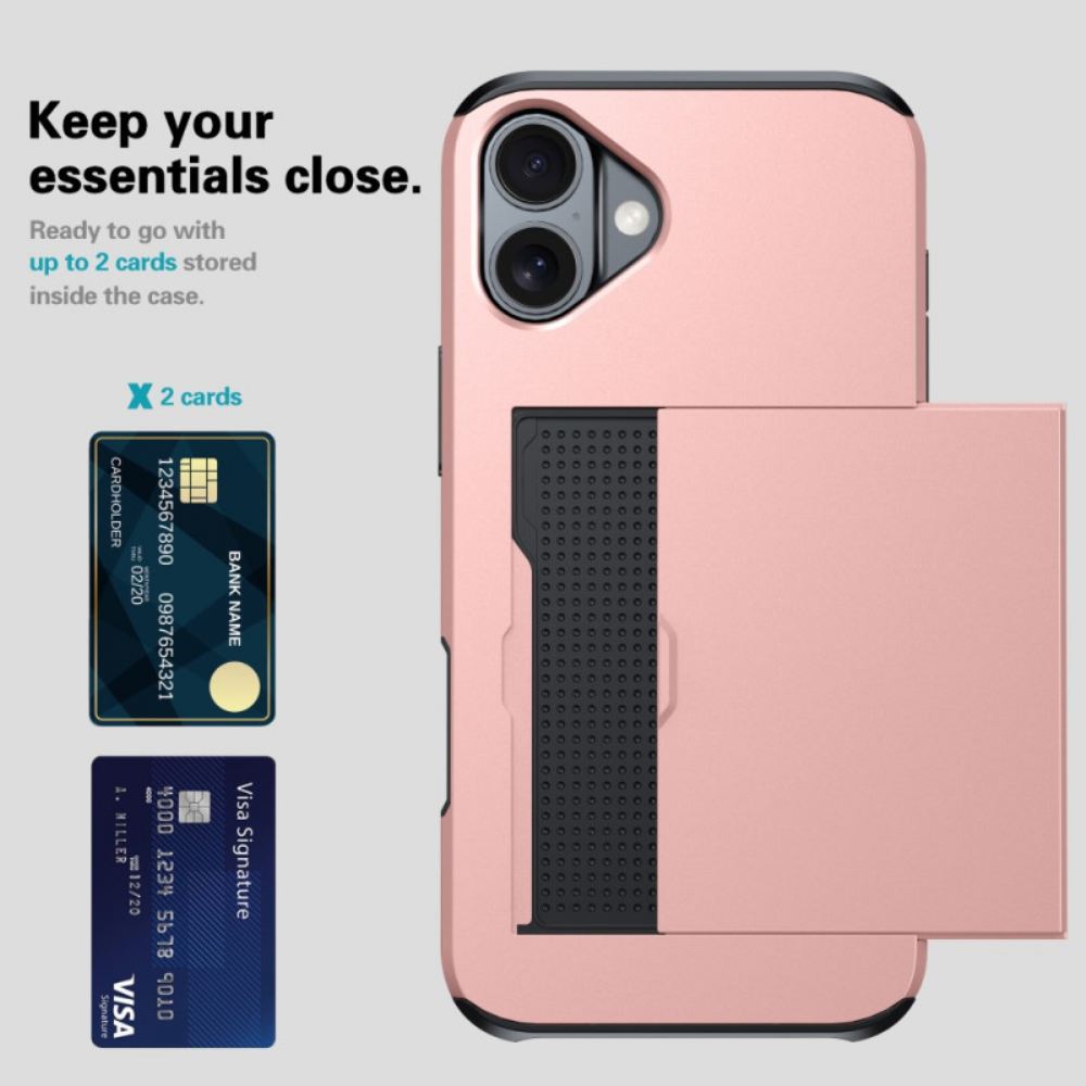 Kryt iPhone 16 Posuvný Držák Karty