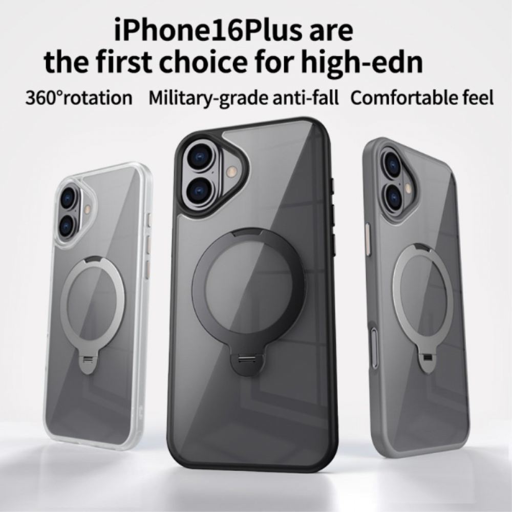 Kryt iPhone 16 Průhledný Magnetický Kroužek