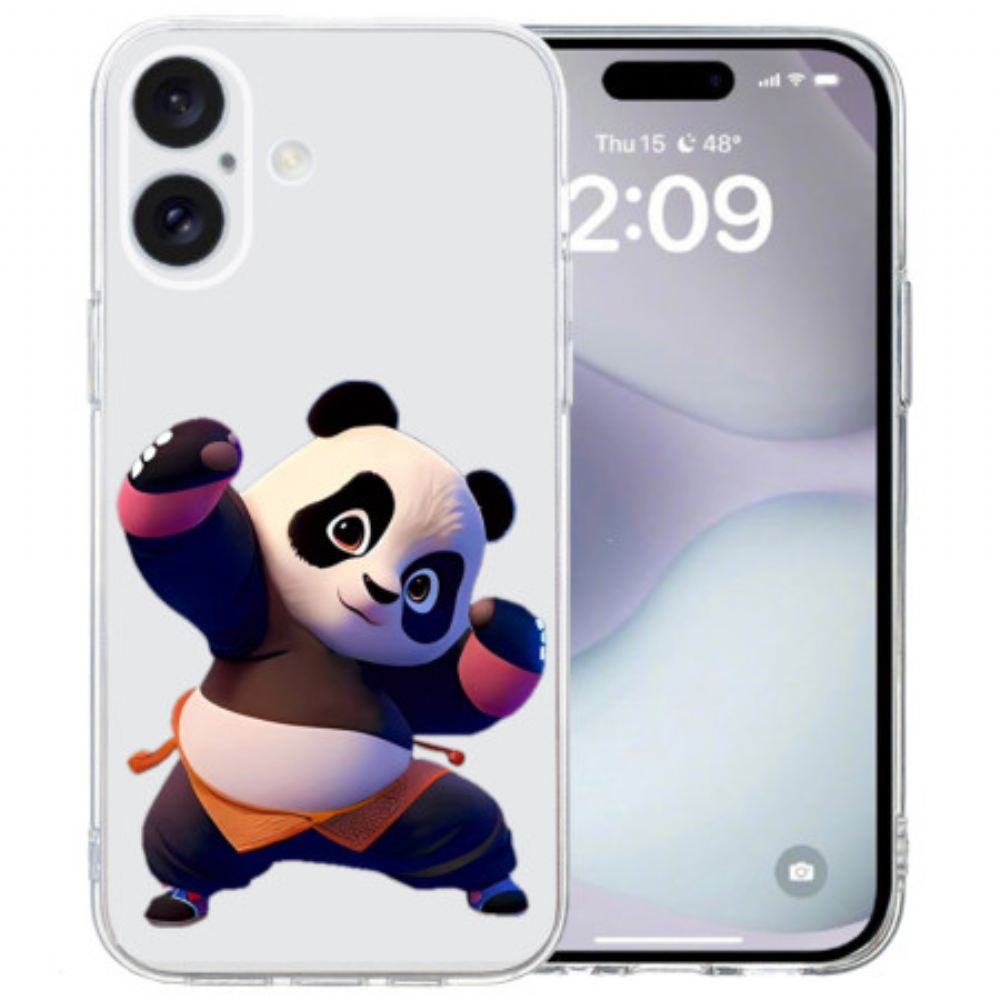 Kryt iPhone 16 Transparentní Panda Edge