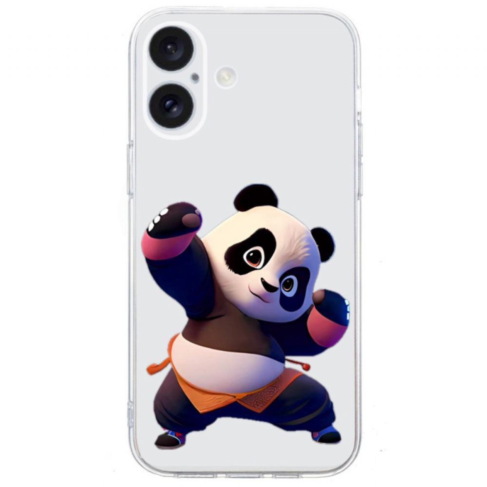 Kryt iPhone 16 Transparentní Panda Edge