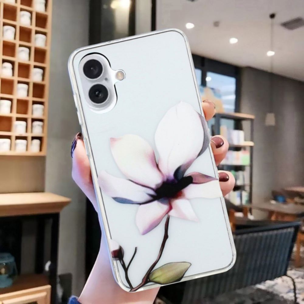 Kryt Na iPhone 16 Bílý Květ