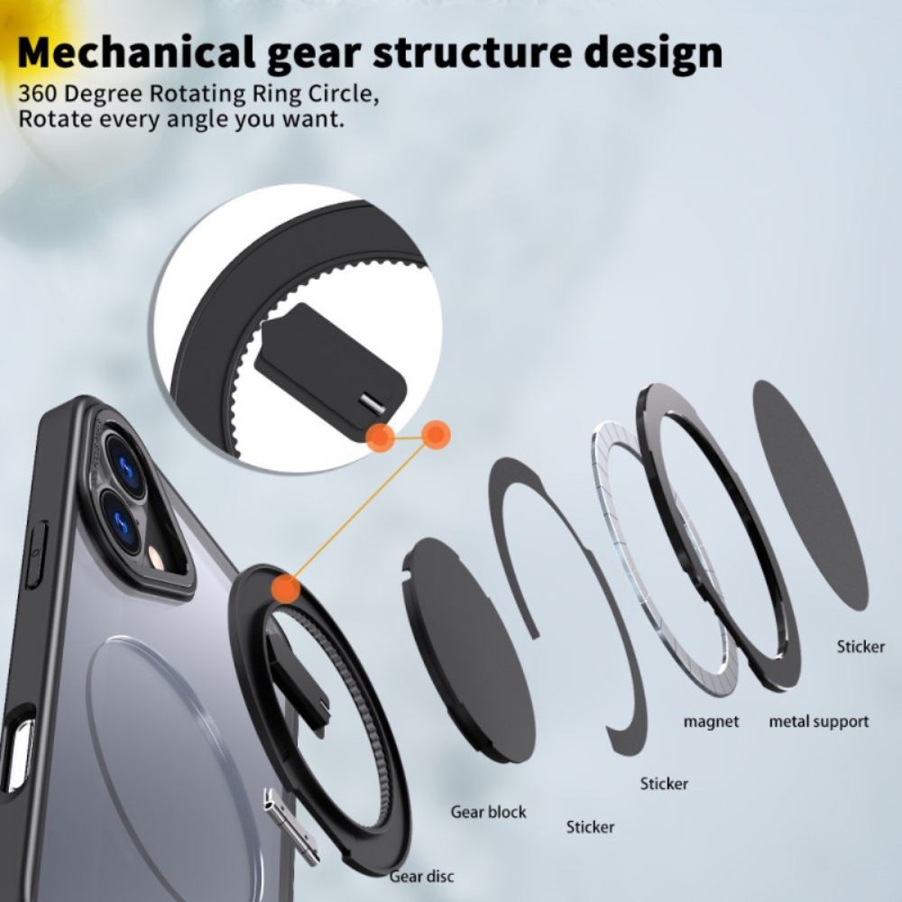 Kryt Na iPhone 16 Držák Prstenu Kompatibilní S Magsafe