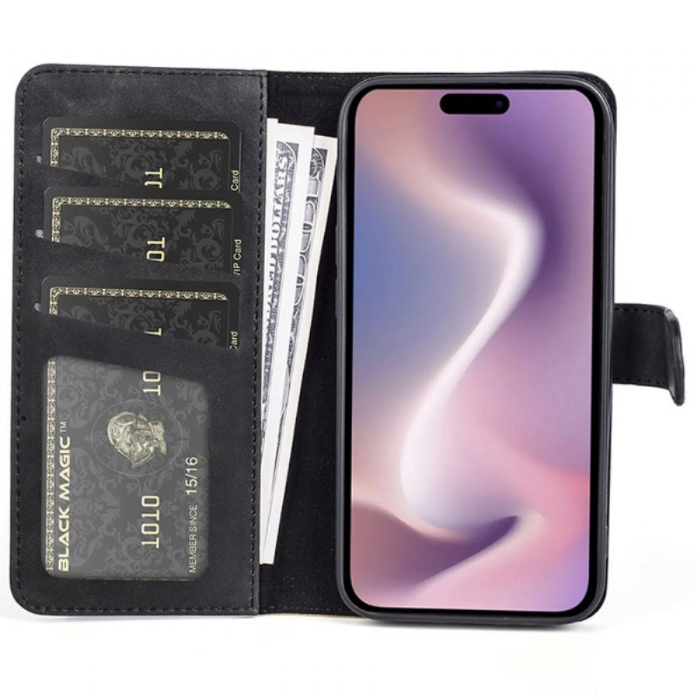 Peněženková Pouzdra iPhone 16 Dvoubarevný Design