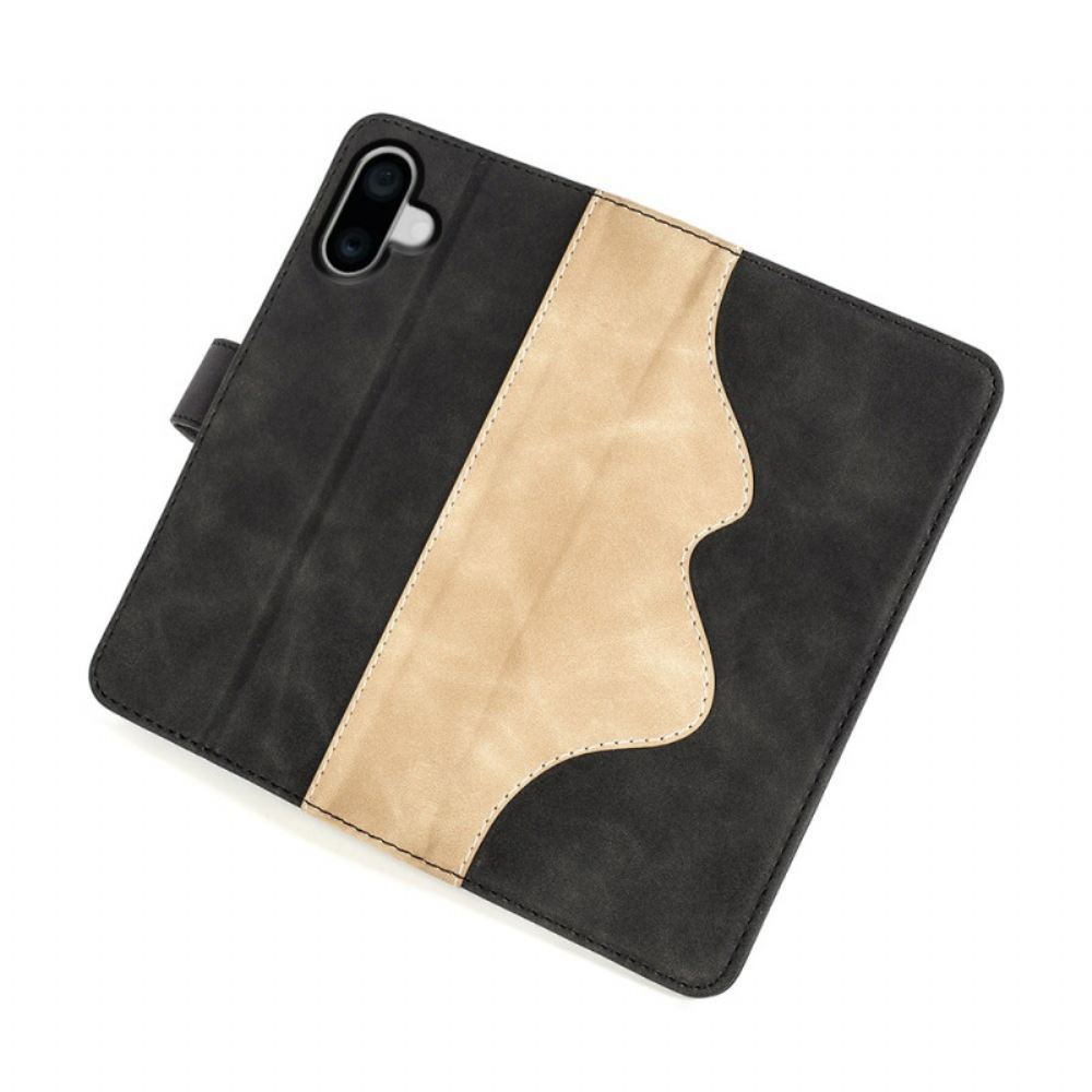 Peněženková Pouzdra iPhone 16 Dvoubarevný Design