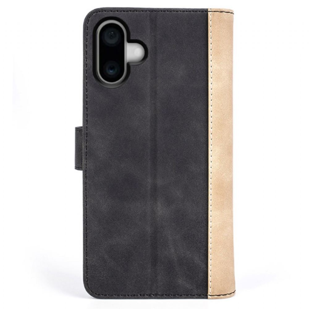 Peněženková Pouzdra iPhone 16 Dvoubarevný Design