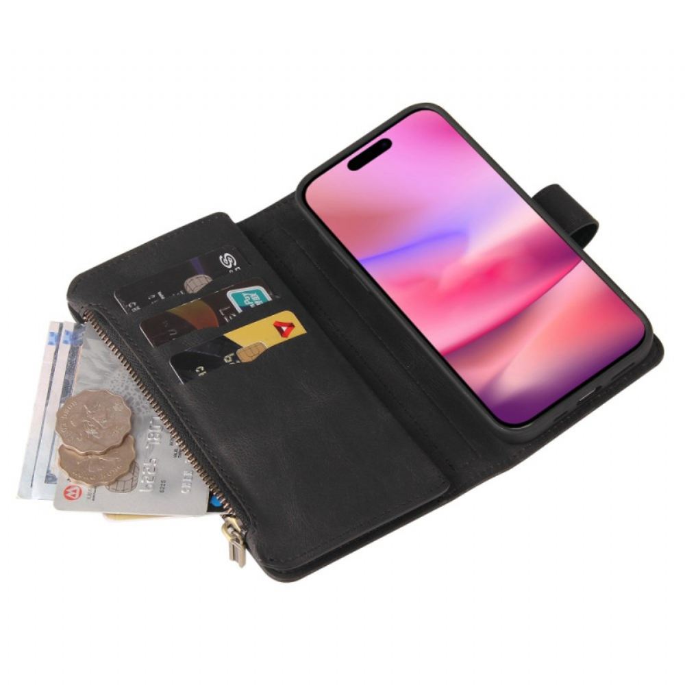 Peněženková Pouzdra iPhone 16 Kryty Na Mobil Multifunkční Řada