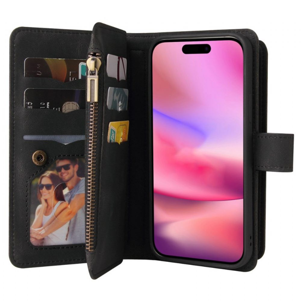 Peněženková Pouzdra iPhone 16 Kryty Na Mobil Multifunkční Řada