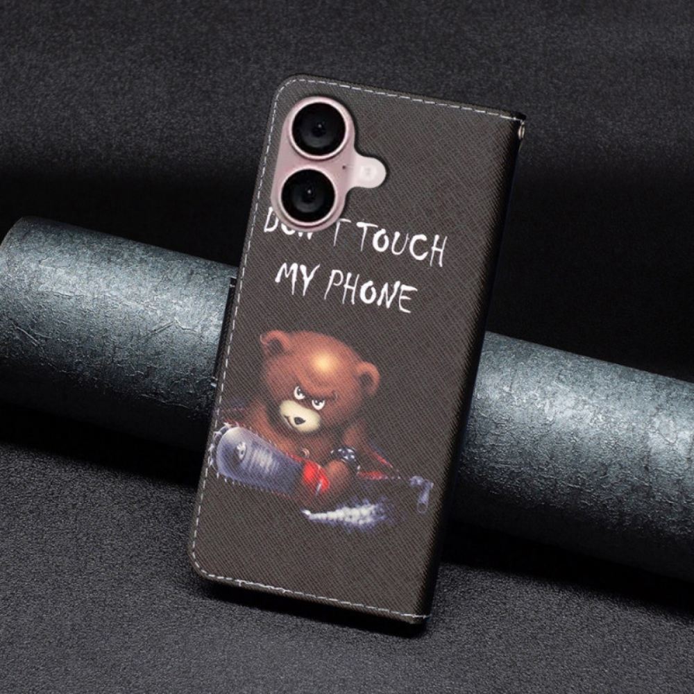 Peněženková Pouzdra iPhone 16 Kryty Na Mobil Nebezpečný Medvěd