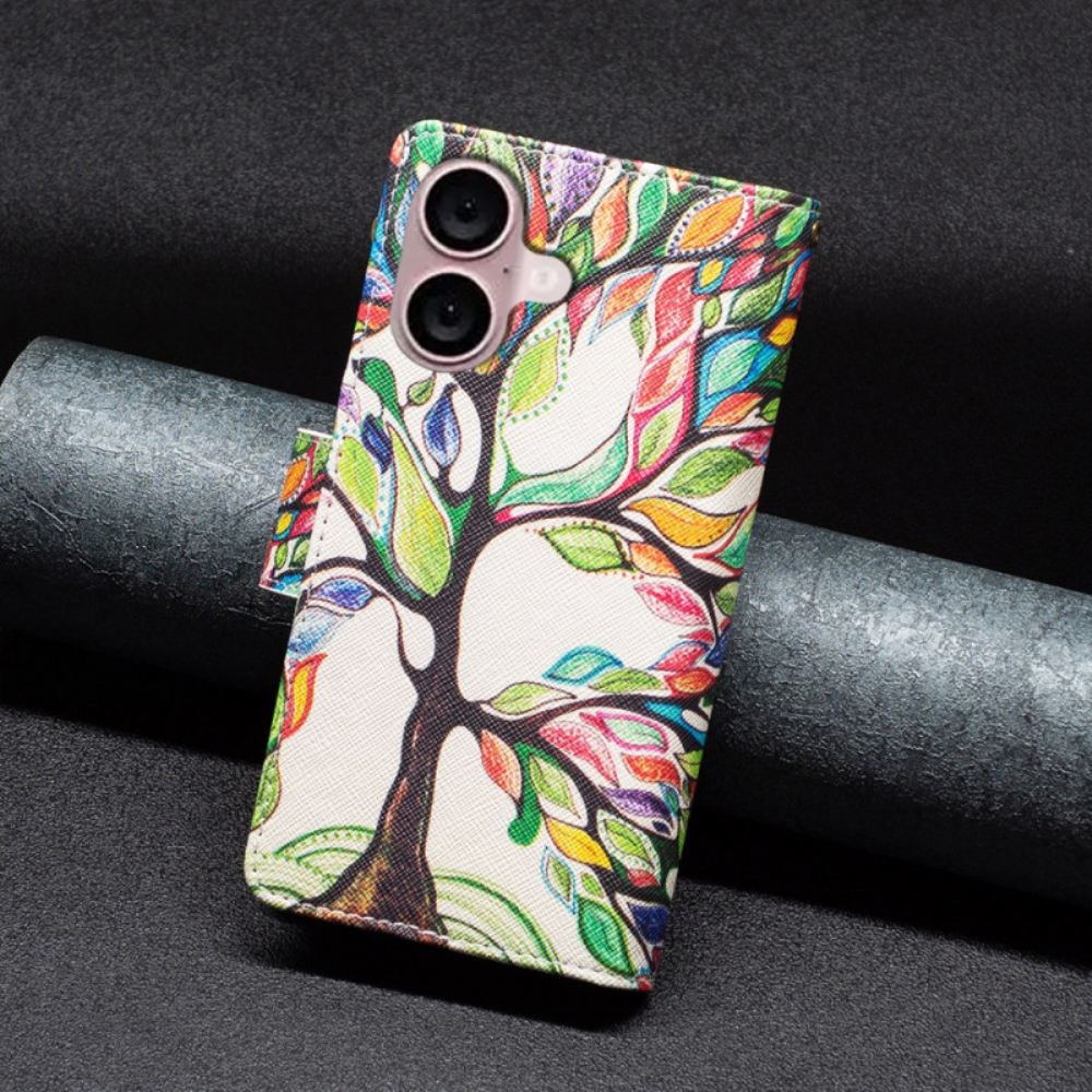 Peněženková Pouzdra iPhone 16 Kryty Na Mobil Peněženka Tree Of Life