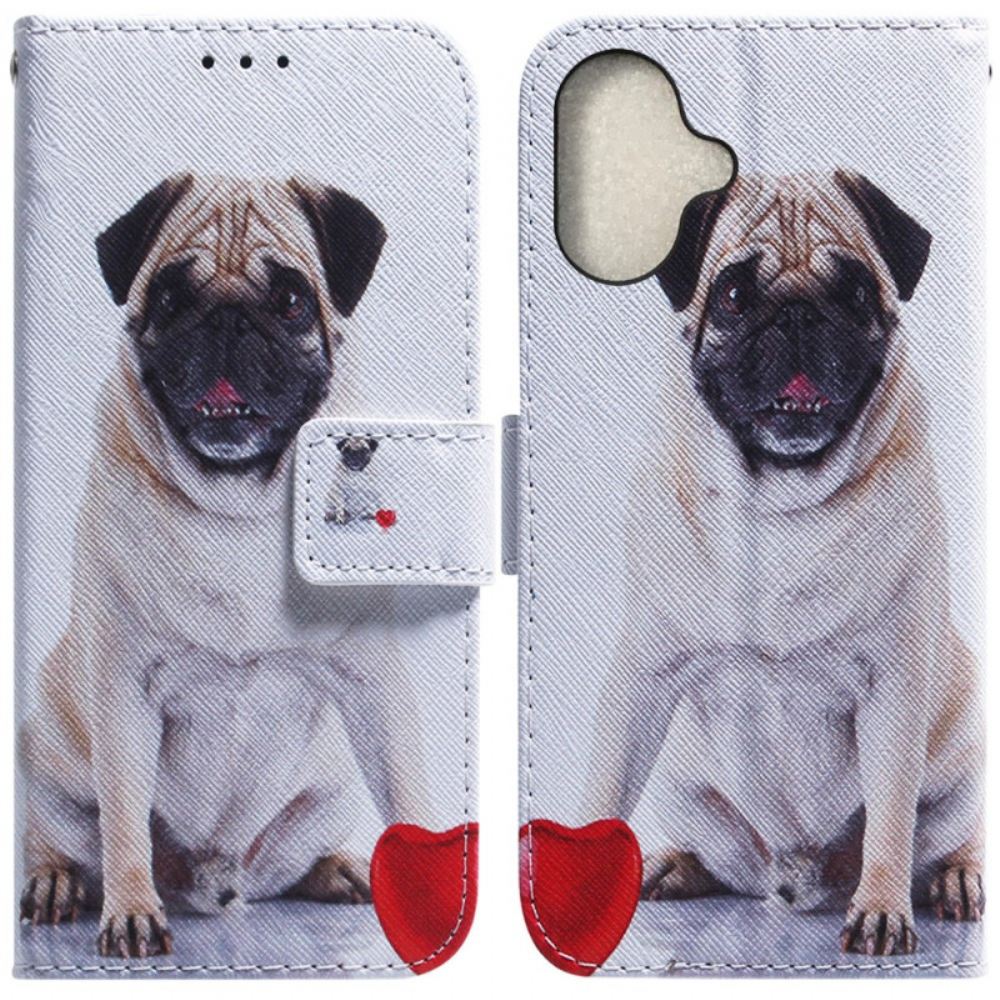 Peněženková Pouzdra iPhone 16 Mops Pes