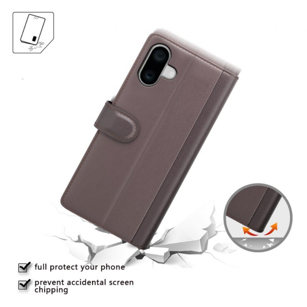 Peněženková Pouzdra iPhone 16 Pravá Kůže