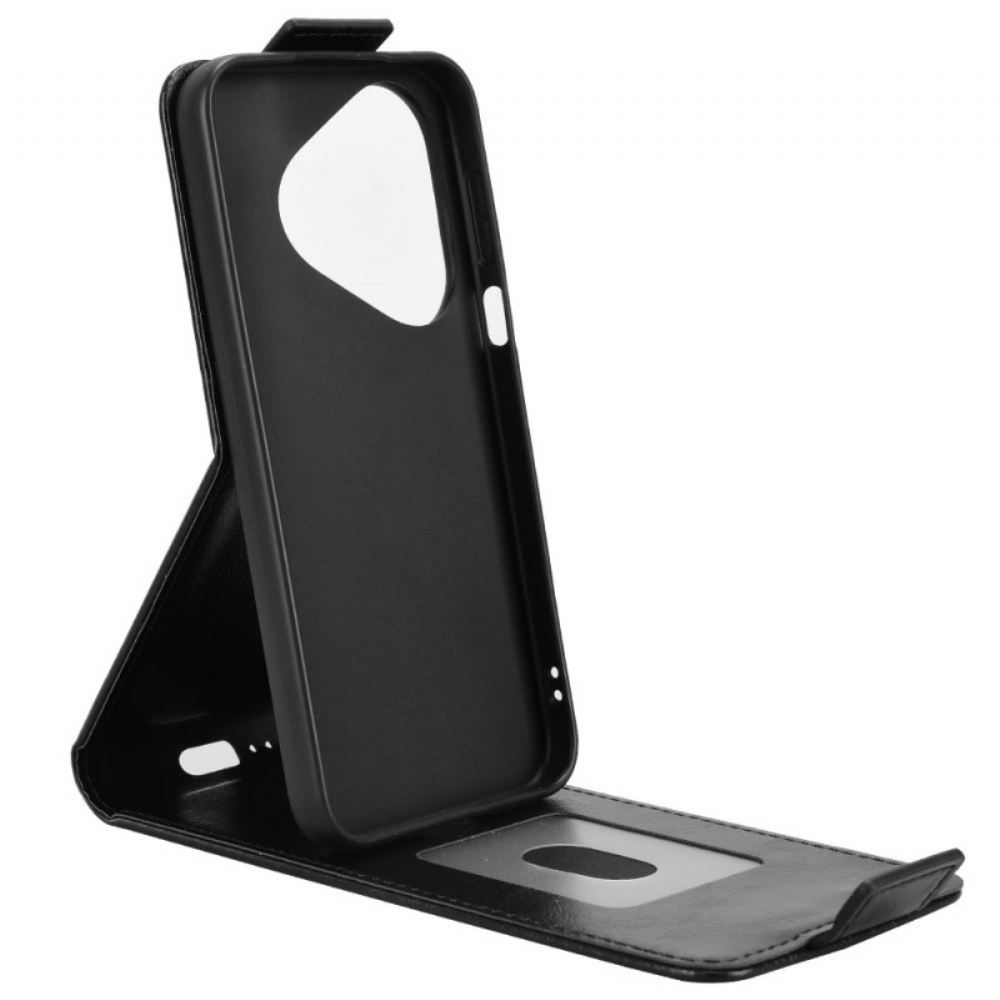 Kožený Kryt Huawei Pura 80 Design S Vertikální Klopou