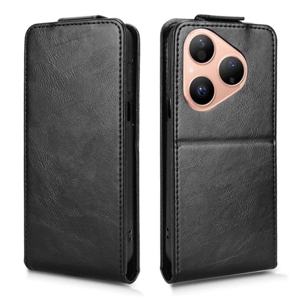 Kožený Kryt Huawei Pura 80 Design S Vertikální Klopou