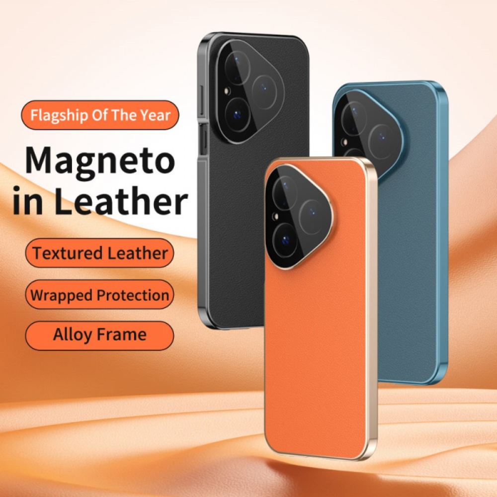 Kryt Huawei Pura 80 Kožený Design A Ochranná Fólie Z Tvrzeného Skla