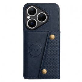 Kryt Na Huawei Pura 80 Kožený Efekt Pouzdro Na Karty