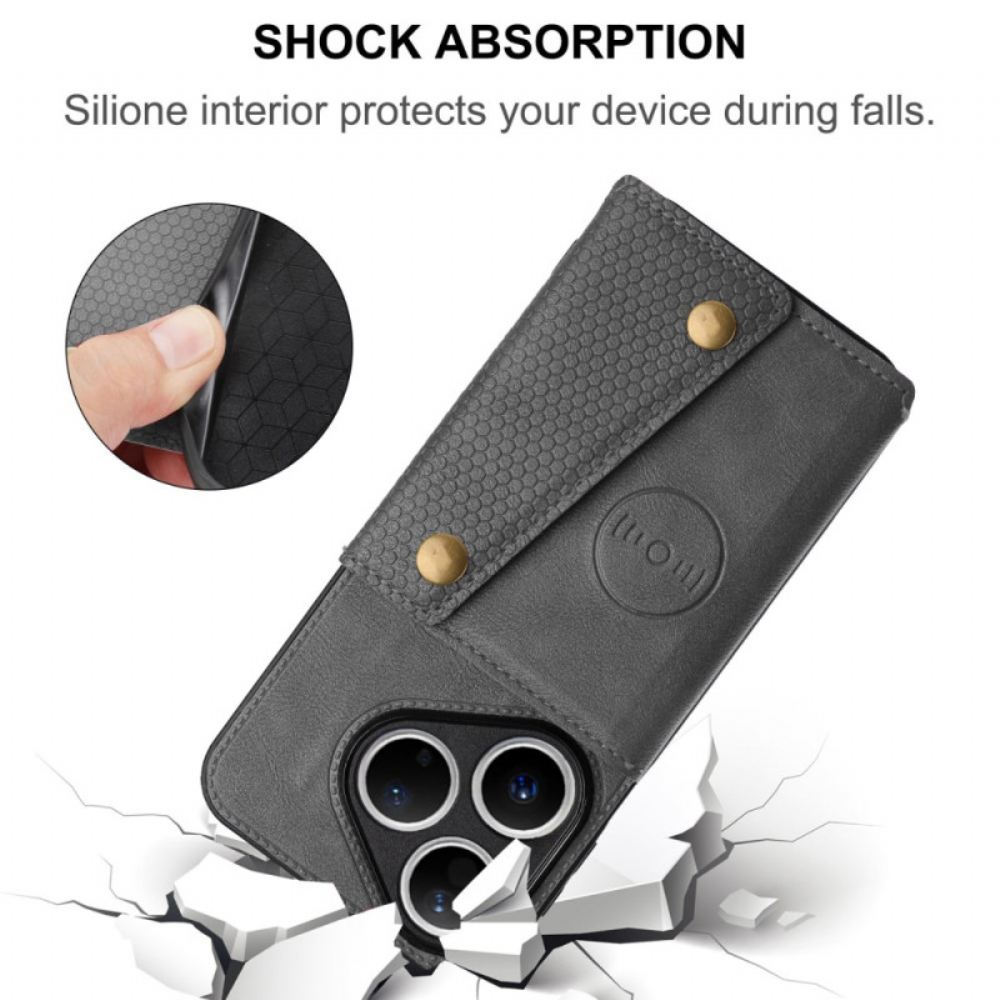 Kryt Na Huawei Pura 80 Kožený Efekt Pouzdro Na Karty