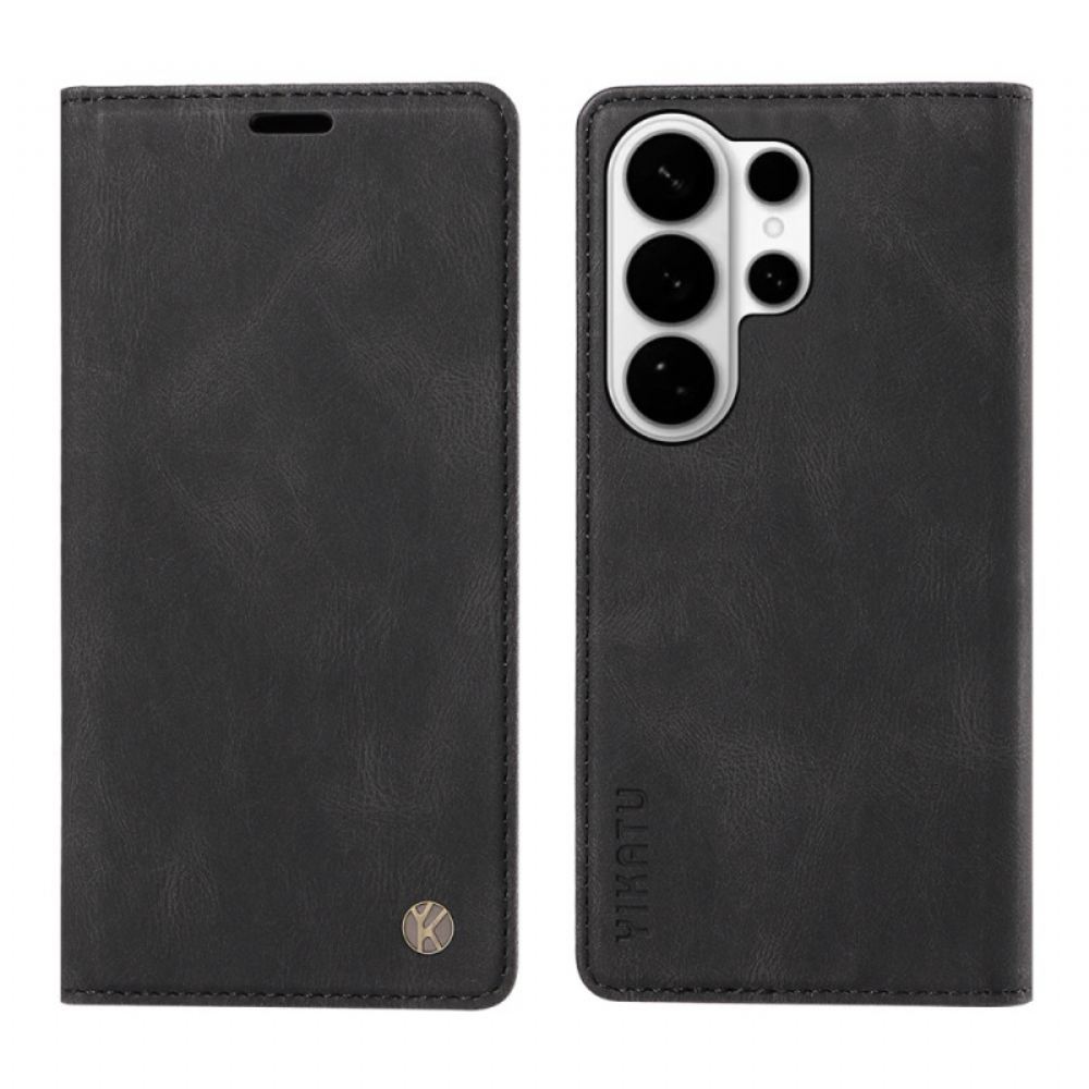 Kožené Pouzdro Folio Na Samsung Galaxy S26 Ultra Yikatu Suede Effect