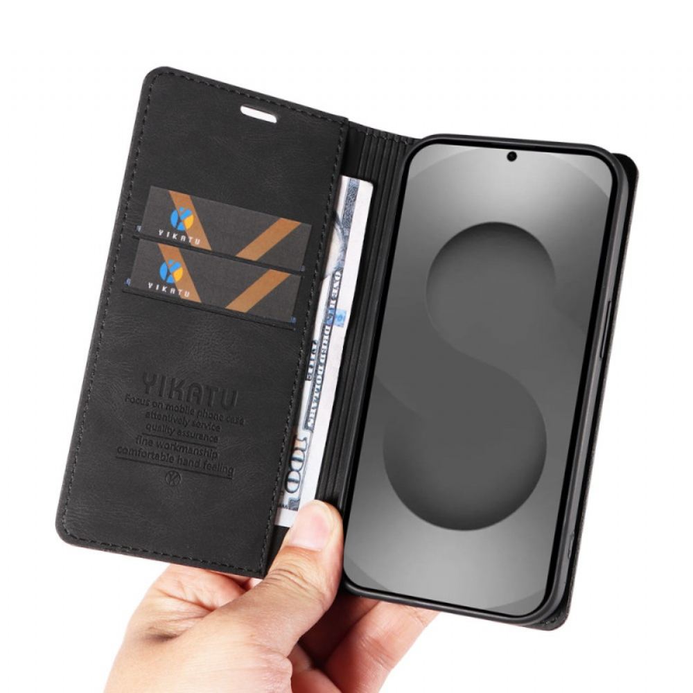 Kožené Pouzdro Folio Na Samsung Galaxy S26 Ultra Yikatu Suede Effect