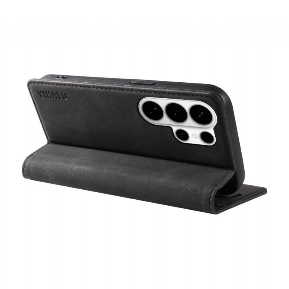 Kožené Pouzdro Folio Na Samsung Galaxy S26 Ultra Yikatu Suede Effect