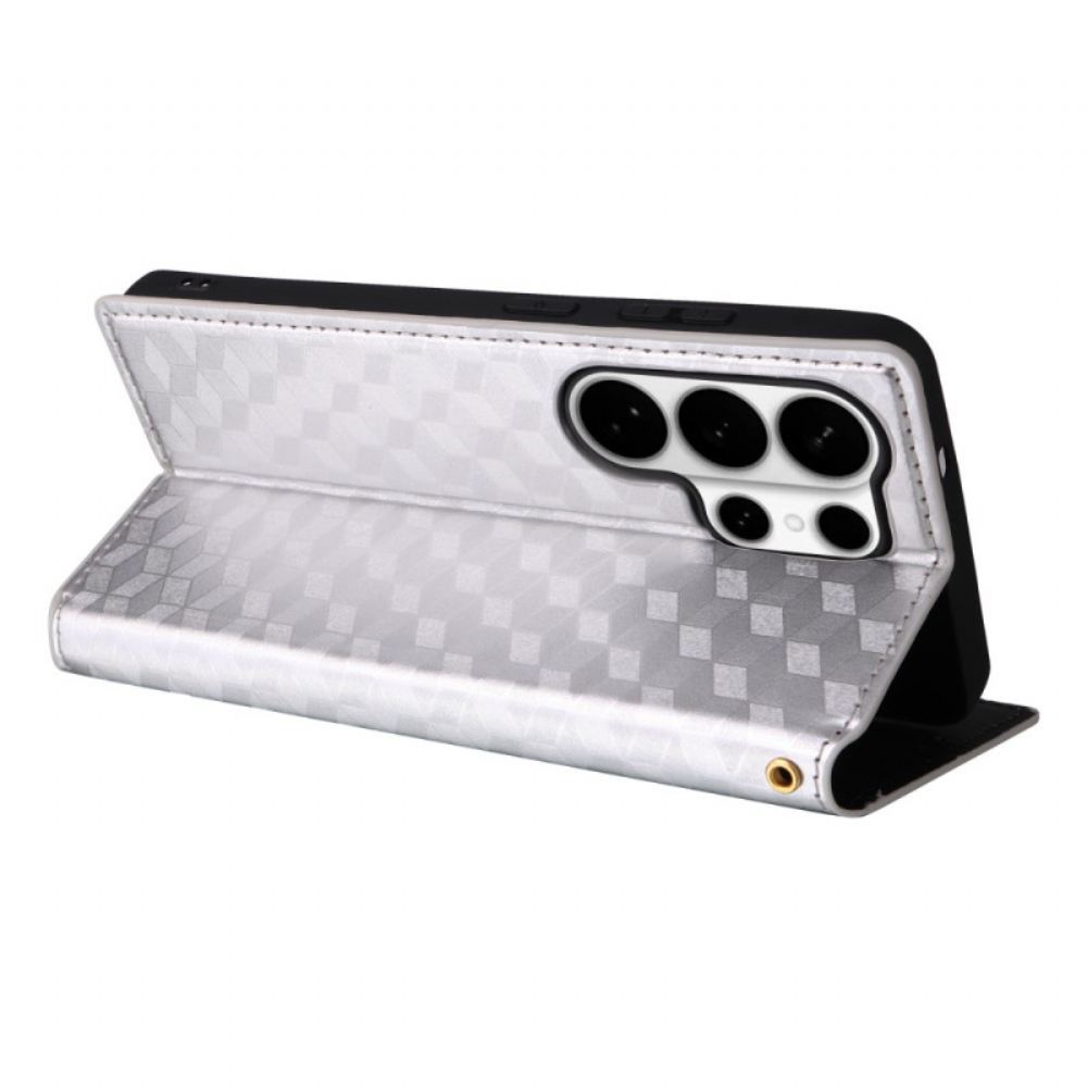 Kožené Pouzdro Folio Samsung Galaxy S26 Ultra Diamantový Vzor