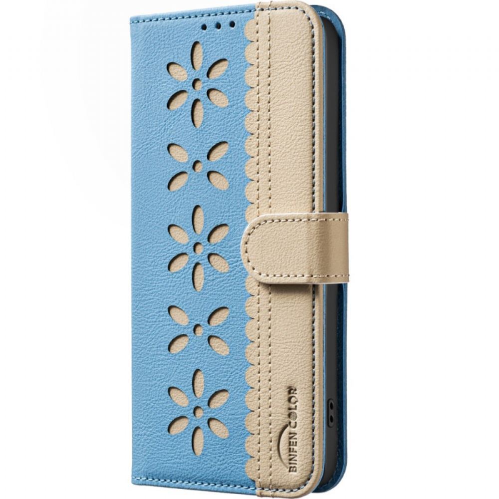 Kožený Kryt Samsung Galaxy S26 Ultra Binfen Color Květinový Vzor