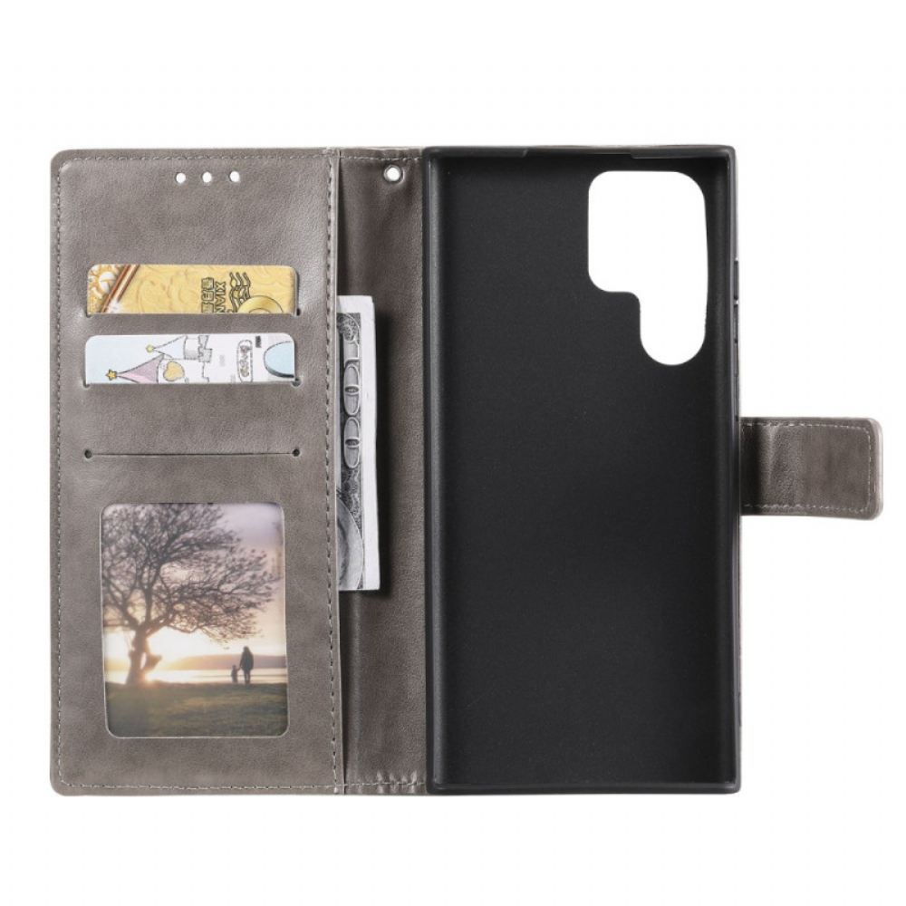 Kožený Kryt Samsung Galaxy S26 Ultra Sluneční Mandala