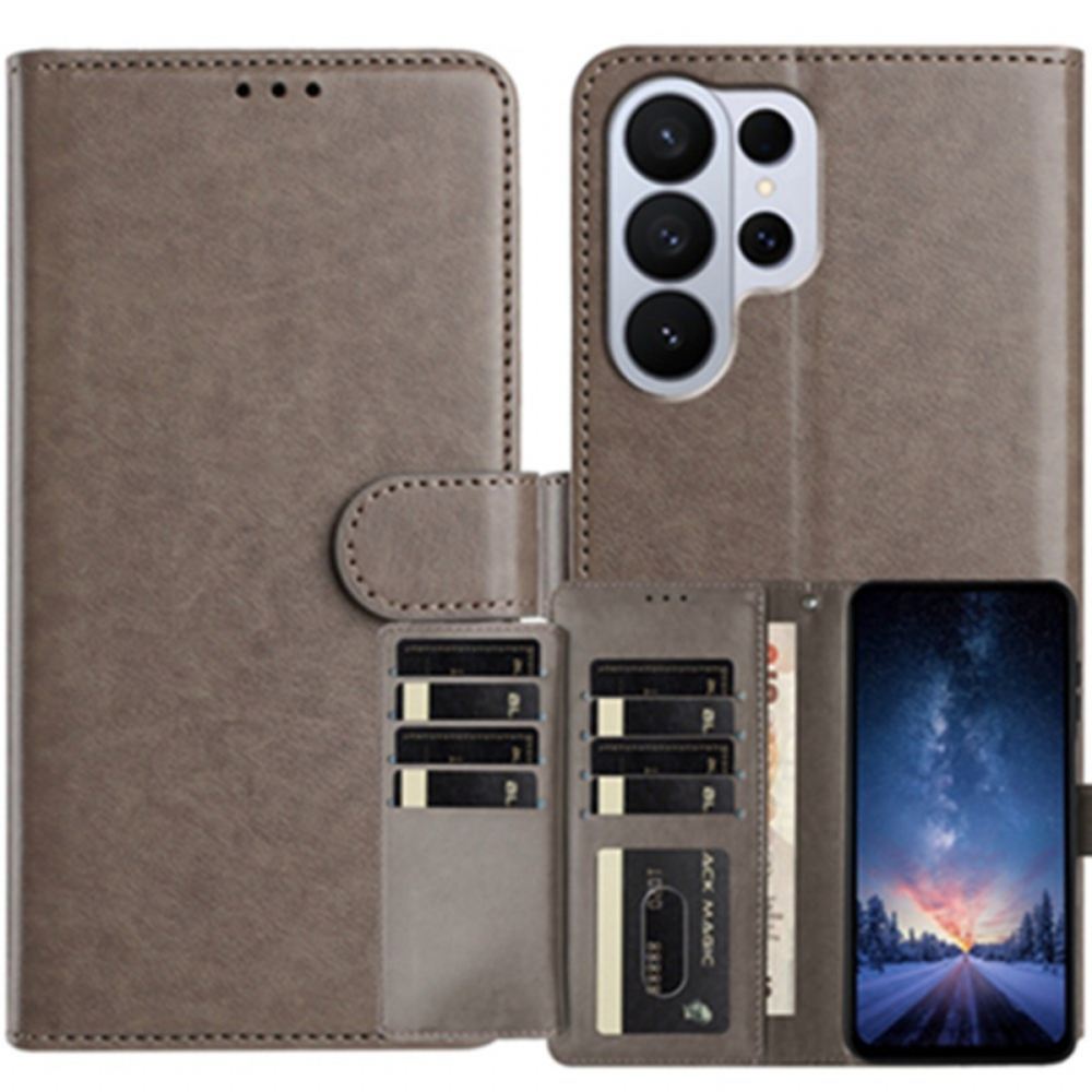 Kožený Kryt Samsung Galaxy S26 Ultra Umělá Kůže S 8 Přihrádkami Na Karty