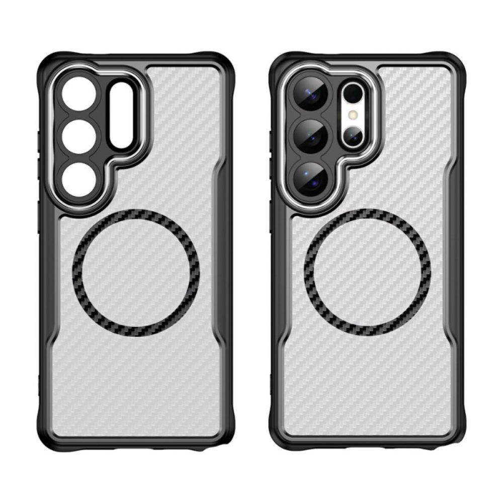 Kryt Na Samsung Galaxy S26 Ultra Hybridní Ochrana Magsafe Textura Z Uhlíkových Vláken