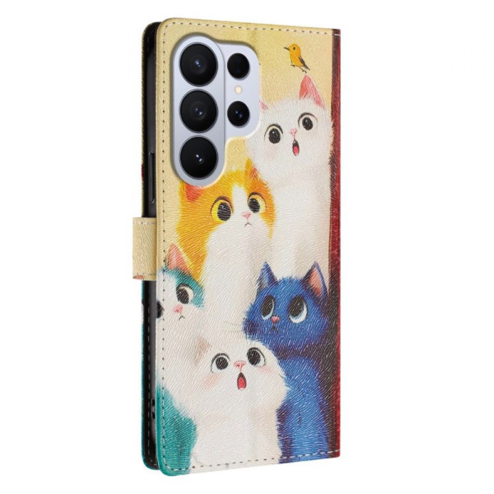Peněženková Pouzdra Samsung Galaxy S26 Ultra Barevné Kočky