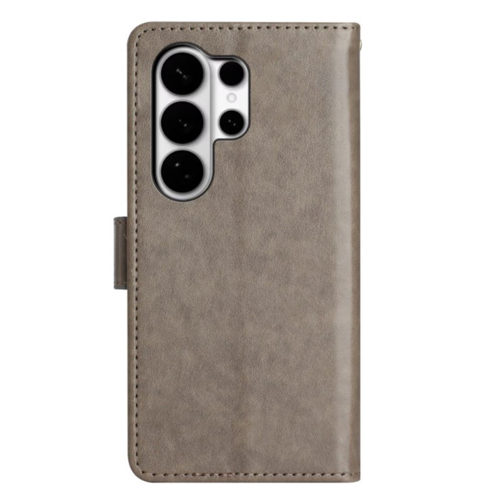 Peněženková Pouzdra Samsung Galaxy S26 Ultra Kryty Na Mobil Motýl A Květiny