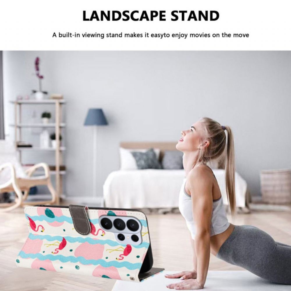 Peněženková Pouzdra Samsung Galaxy S26 Ultra Kryty Na Mobil Plameňáci