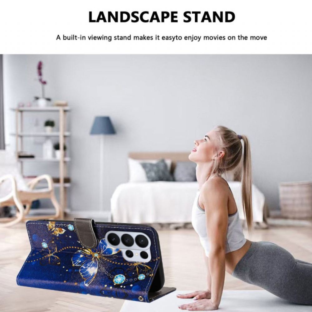 Peněženková Pouzdra Samsung Galaxy S26 Ultra Kryty Na Mobil Vzácní Motýli