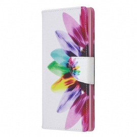 Flipové Pouzdro Na Samsung Galaxy Note 10 Plus Květina Akvarelu