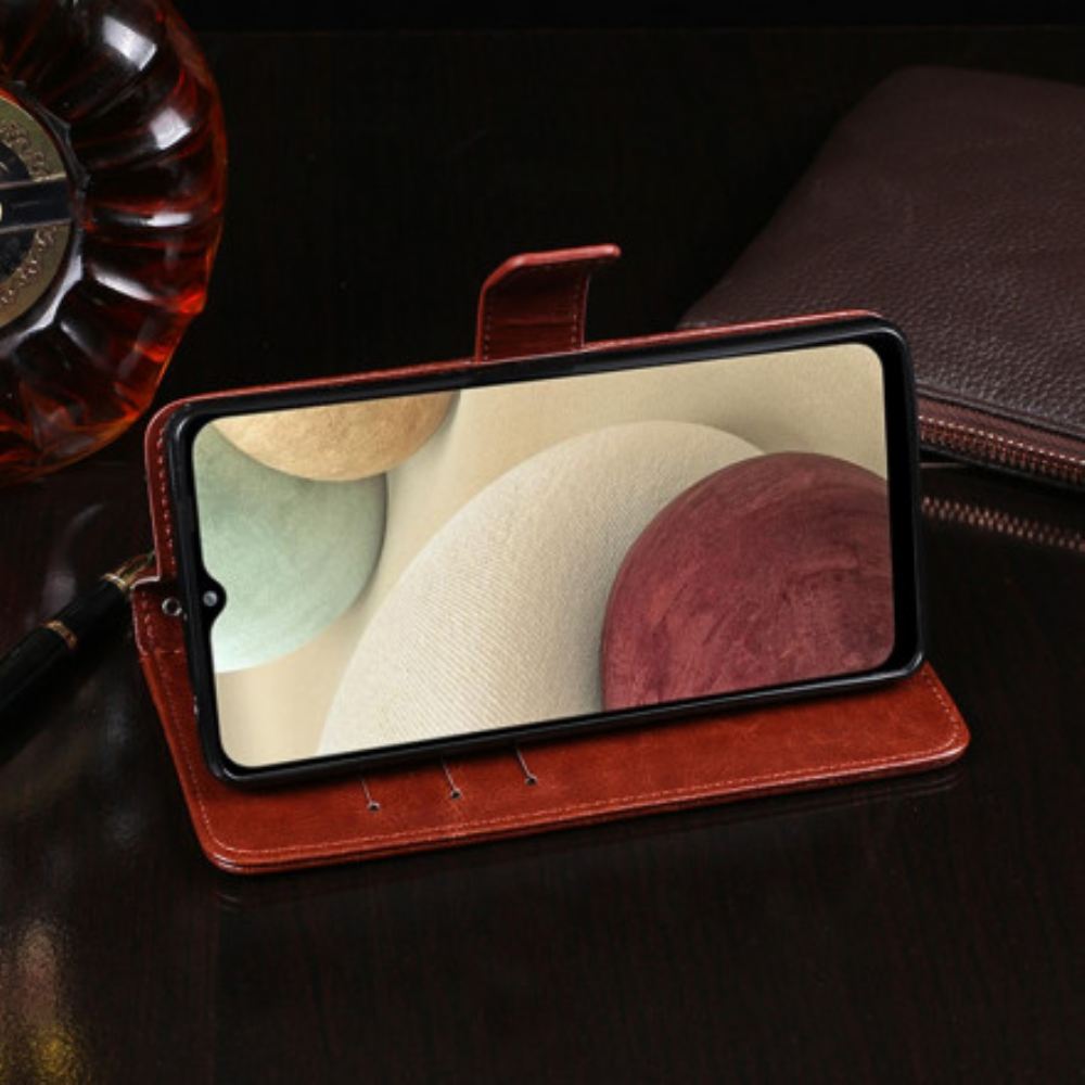 Flipové Pouzdro Na Samsung Galaxy A12 / M12 Imitace Kůže Idewei