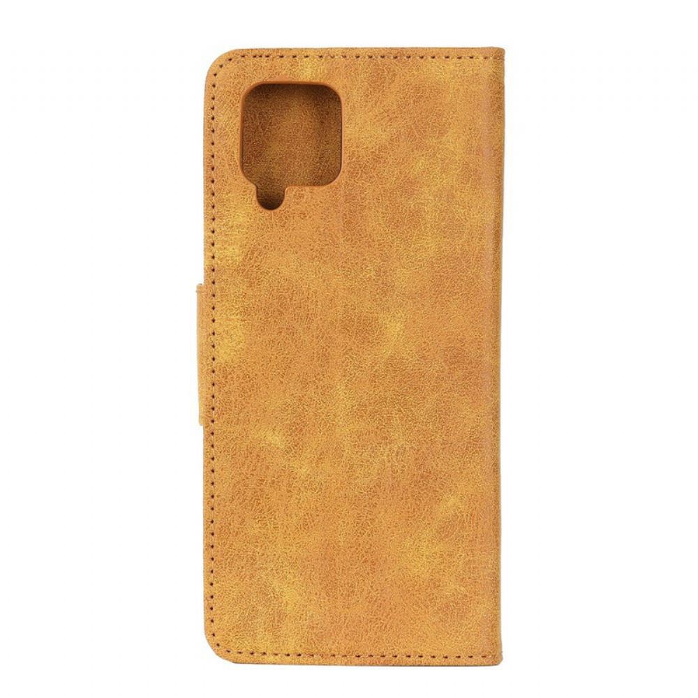 Flipové Pouzdro Na Samsung Galaxy A12 / M12 Kožené Pouzdro Vintage Magnetická Klapka
