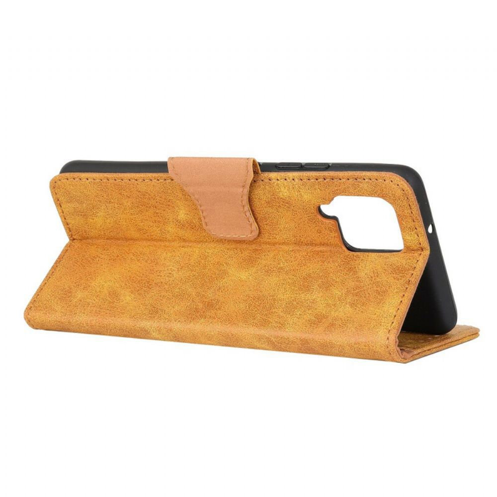 Flipové Pouzdro Na Samsung Galaxy A12 / M12 Kožené Pouzdro Vintage Magnetická Klapka