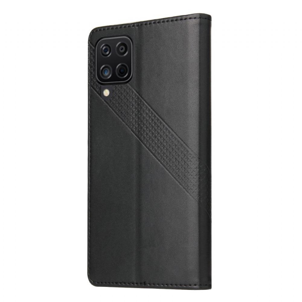 Flipové Pouzdro Na Samsung Galaxy A12 / M12 Kožený Efekt Gq.utrobe