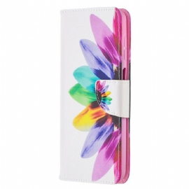 Flipové Pouzdro Na Samsung Galaxy A12 / M12 Květina Akvarelu
