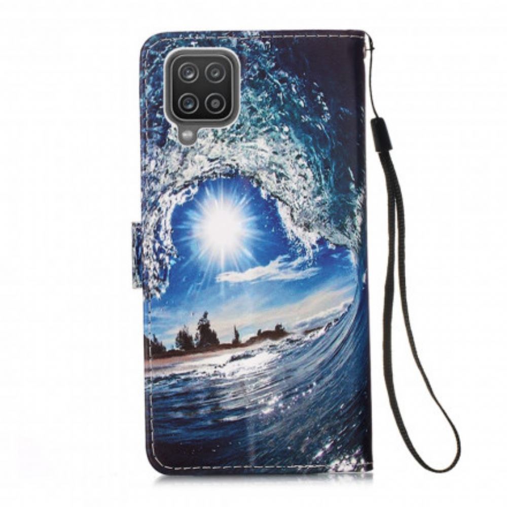Flipové Pouzdro Na Samsung Galaxy A12 / M12 Miluje Vlnu