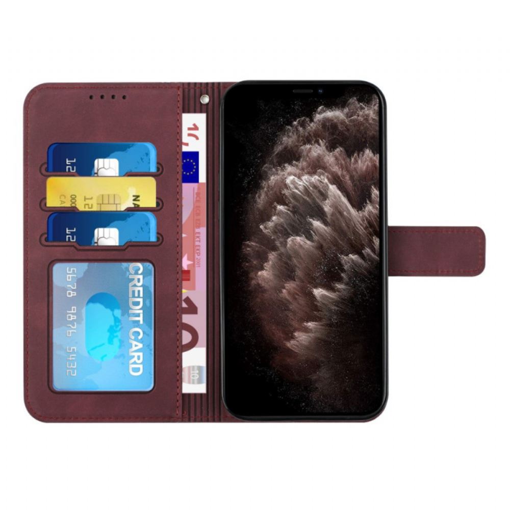 Kožené Pouzdro Na Samsung Galaxy A12 / M12 Usmívejte Se Pomocí Šňůrky