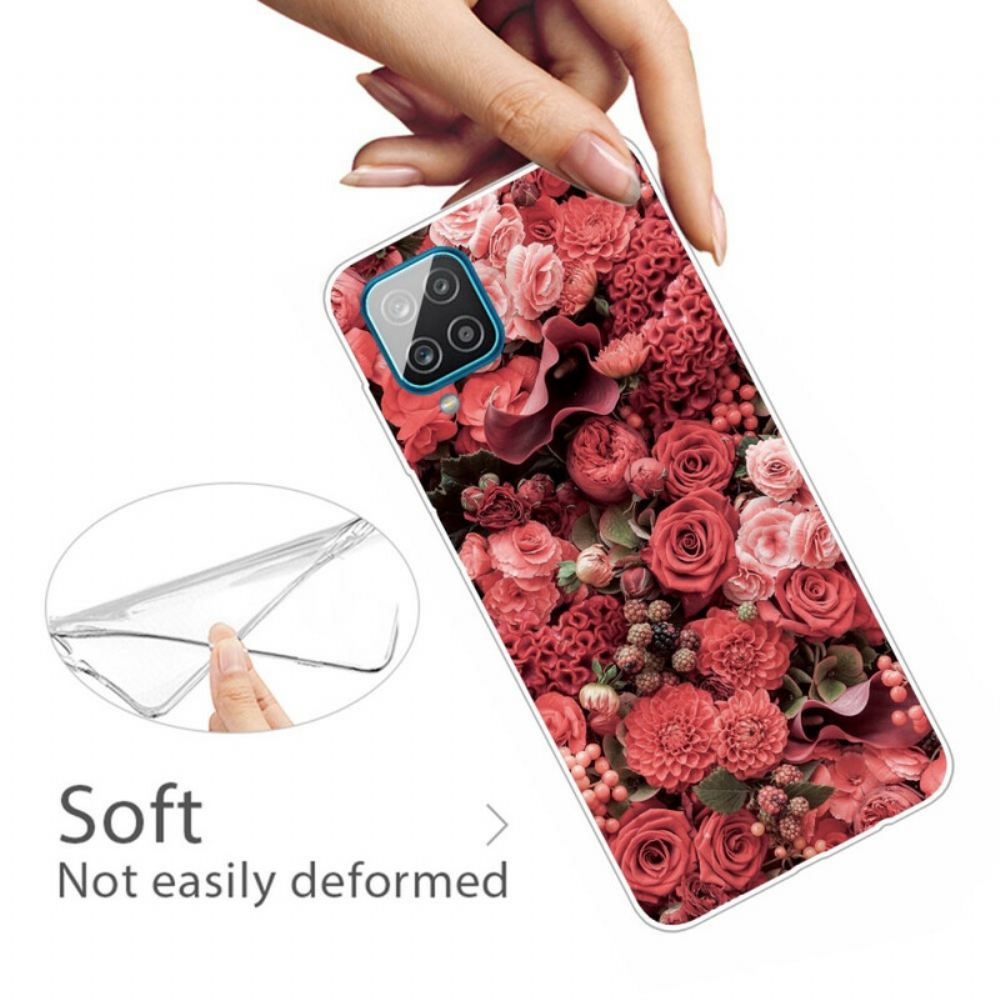 Kryt Na Samsung Galaxy A12 / M12 Intenzivní Květiny