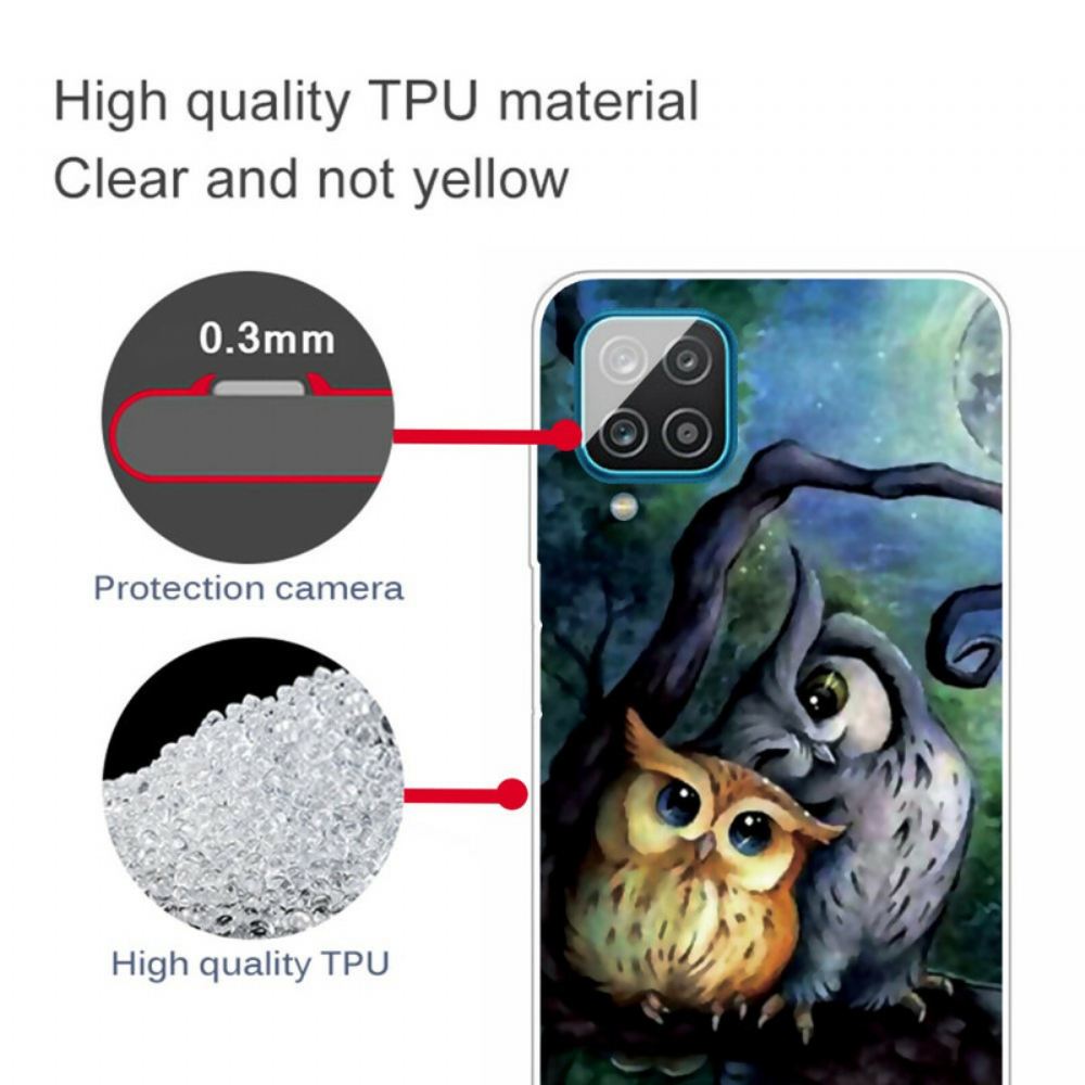 Kryt Na Samsung Galaxy A12 / M12 Malování Sov
