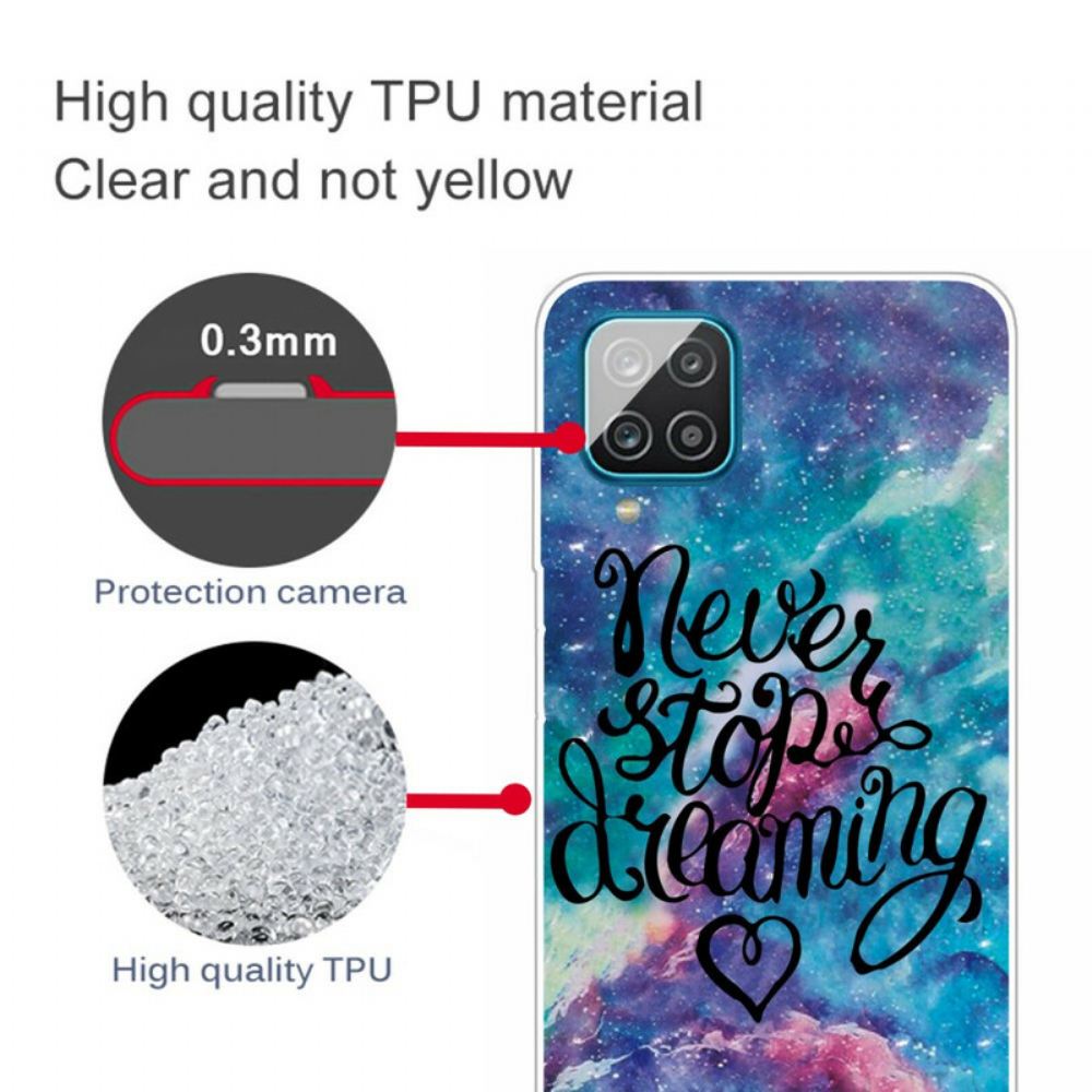 Kryt Na Samsung Galaxy A12 / M12 Nikdy Nepřestávejte Snít